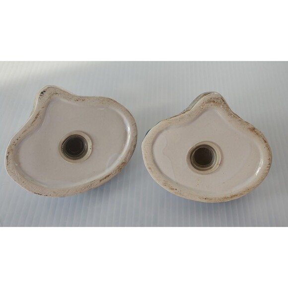 Seashell Salt & Pepper Shakers Set Blue Nautical Beach Tan Ombre Cockle Shell - Picture 4 of 6